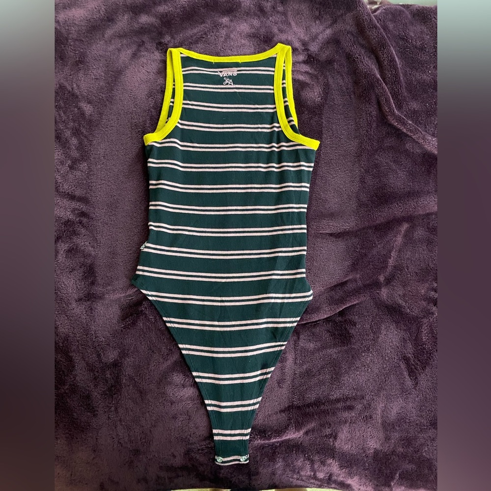 Vans Women’s Striped Lizzie Armanto Striped Bodysuit One Piece Tank